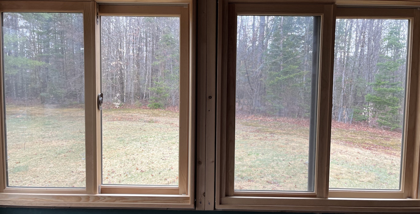 Enclosed porch windows with screens